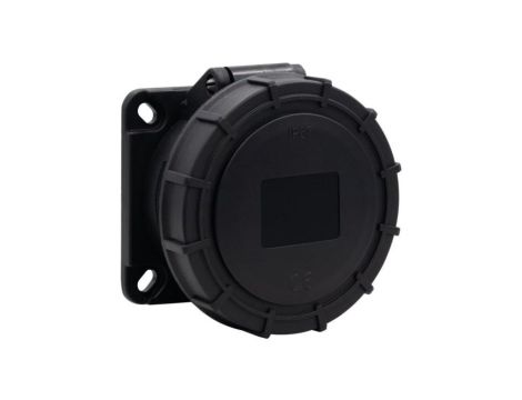 Gniazdo siłowe tablicowe proste 16A 5p 380V-415V /FE/ IP67 czarne