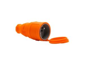 Gniazdo gumowe NOVA 230V 16A IP44 pomarańczowe
