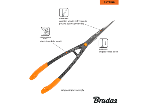 NOŻYCE DO ŻYWOPŁOTU V-SERIES OSTRZE PROSTE KUTE ALUMINIOWE - 2