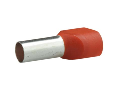 Końcówka tulejkowa izolowana podwójna typ HI / TE DIN 2x 10-14 miedziana cynowana galwanicznie Elpromet /100szt/