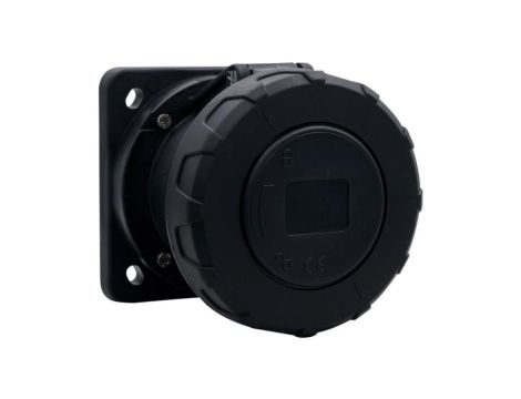 Gniazdo siłowe tablicowe proste 63A 5p 380V-415V /FE/ IP67 czarne