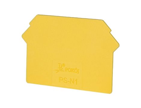 Płytka skrajna do złączek ZUG-2.5 ZUG-4 ZUG-6 ZUG-10 żółty PS-N1 A41-8111