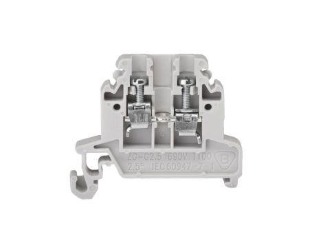 Złączka szynowa 2-przewodowa 2,5 mm2 szary ZG-G2,5 A11-8108