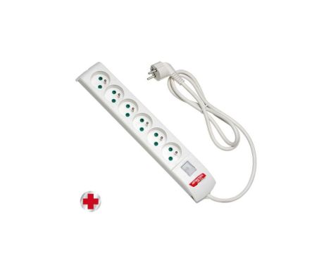 Przedłużacz listwowy FIDO 6x230V, OWY 3x1,5mm2 - 3m z wyłącznikiem