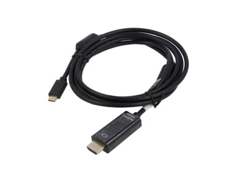 AK-300330-020-S Adapter HDMI 2.0 HDMI wtyk USB C wtyk niklowany 2m czarny