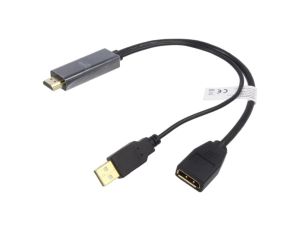 AK-330101-002-S Adapter DisplayPort 1.2,HDCP 1.4,HDMI 1.4 0,2m czarny
