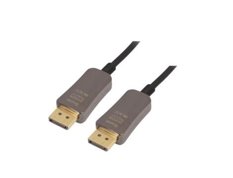 AK-340107-150-S Kabel DisplayPort 1.4,HDCP optyczny 15m