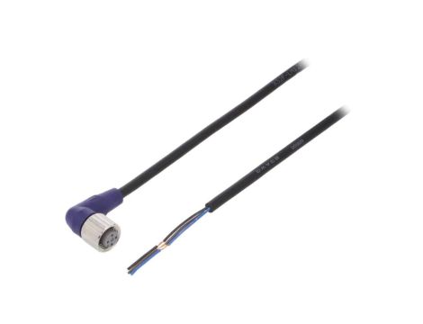 XS2FLM12PVC3A5M Przewód przyłączeniowy o długości 5m, gwincie M12, liczbie pinów 3, maksymalnym prądzie 0,8A