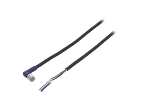 XS3FLM8PVC4A2M Przewód przyłączeniowy o długości 2m, gwincie M8, liczbie pinów 4, maksymalnym prądzie 0,5A