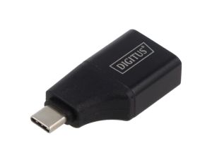 AK-300450-000-S Adapter HDMI gniazdo USB C wtyk złocony czarny