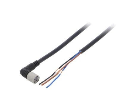 XS3FE422402A Przewód przyłączeniowy o długości 2m, gwincie M8, liczbie pinów 4, maksymalnym prądzie 1A