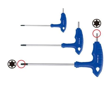KING TONY KLUCZ TORX Z OTWOREM TYP  "L"  Z UCHWYTEM  T25 x 145mm