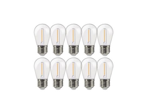 Zestaw żarówek ST45-P E27 1W FILAMENT (10 sztuk) WW