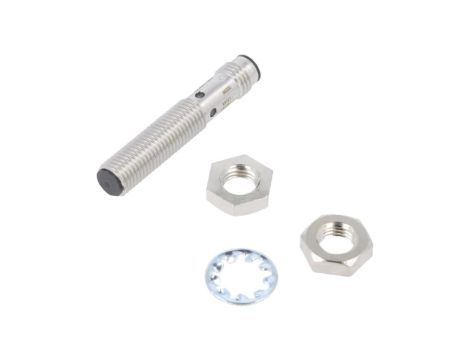 E2B-S08KS02-MC-B1 Czujnik indukcyjny o zasięgu 02mm, konfiguracji wyjścia PNP / NO, napięciu zasilania 1030VDC, maksymalnym pr