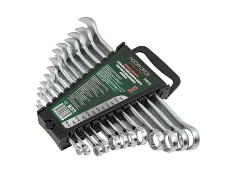 ROCKFORCE KLUCZ PŁASKO-OCZKOWY kpl.12el. CALOWY (1/4-15/16")