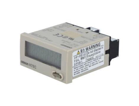 H7EC-N Licznik elektroniczny z wyświetlaczem LCD, wejściem stykowym, montowany na panel