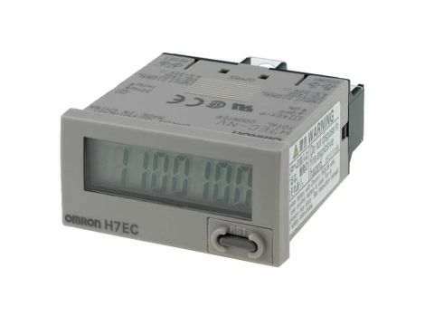 H7EC-NV Licznik elektroniczny z wyświetlaczem LCD, wejściem napięciowym, NPN, PNP, montowany na panel