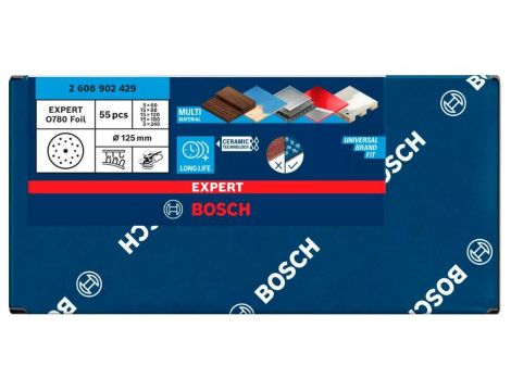 BOSCH FOLIA ŚCIERNA 125mm MIX 55szt. 2608902429 - 2
