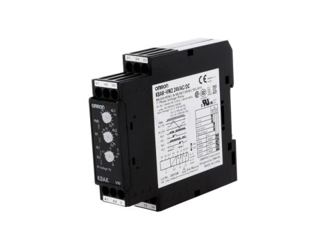 K8AK-VW2-24 Moduł typu przekaźnik nadzorczy napięcia o napięciu zasilania 24VAC/24VDC, montowany na szynę DIN