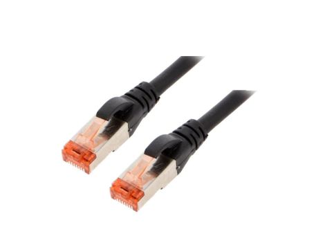 DK-1644-100/BL Patch cord S/FTP 6 linka Cu LSZH czarny 10m 27AWG