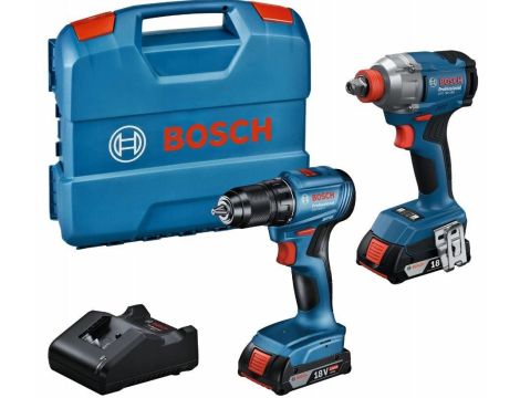BOSCH ZESTAW COMBO 18V (GDX 18V-285 + GSR 185-LI) 2x2,0Ah L-CASE 06019N2123