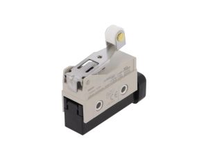 D4MC-2020 Wyłącznik krańcowy z dźwignią kątowa z rolką, konfiguracją wyjścia SPDT, maksymalnym prądzie 10A