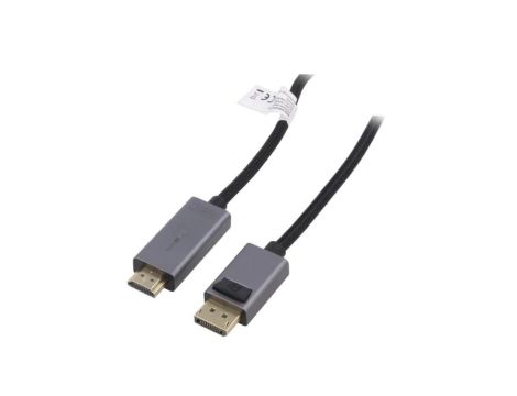 DB-340202-030-S Kabel DisplayPort 1.2 HDMI 2.0 DisplayPort wtyk HDMI wtyk 3m