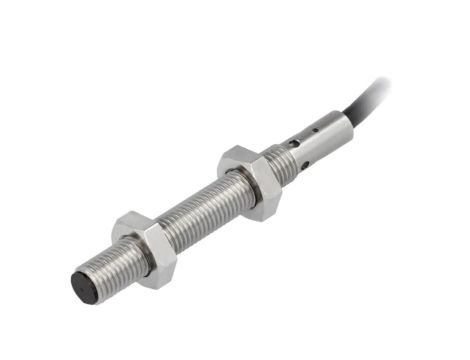 E2BS08LS01WPC12M Czujnik indukcyjny o zasięgu 01,5mm, konfiguracji wyjścia NPN / NO, napięciu zasilania 1030VDC, obudowie M8