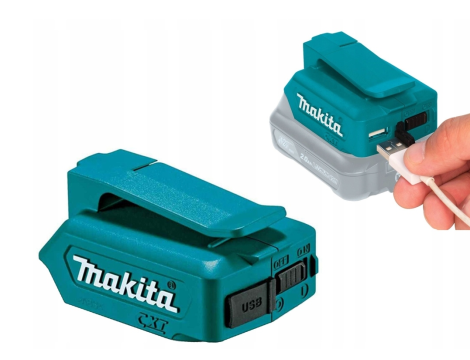 MAKITA ADAPTER CXT 10,8V ADP06 USBx1 (WŁĄCZNIK) ŁADOWANIE URZ. MOBILNYCH