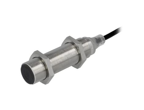 E2BM18LS05WPC12M Czujnik indukcyjny o zasięgu 05mm, konfiguracji wyjścia NPN / NO, napięciu zasilania 1030VDC, obudowie M18