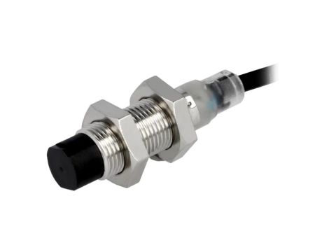 E2BM12KN05WPC12M Czujnik indukcyjny o zasięgu 05mm, konfiguracji wyjścia NPN / NO, napięciu zasilania 1030VDC, obudowie M12