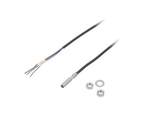 E2ES05S12WCB22M Czujnik indukcyjny o zasięgu 01,2mm, konfiguracji wyjścia PNP / NC, napięciu zasilania 1030VDC, obudowie M5