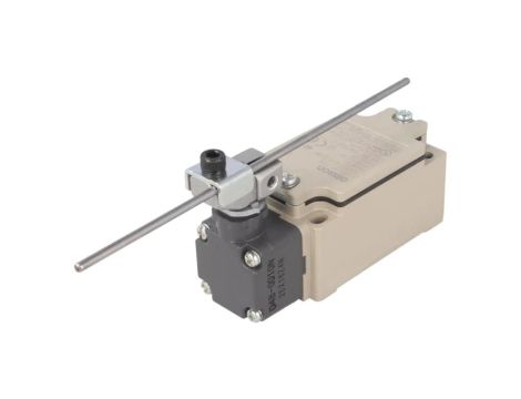 D4B-4117N Wyłącznik krańcowy z prętem regulowanym o maks. długości 145mm, konfiguracją wyjścia NO + NC, przyłączem M20