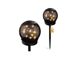 Lampa Solarna Ogrodowa LED 3000K IP44 10cm Wbijana Ozdobna Kula GLORIS LUMILED