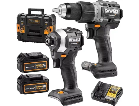 DEWALT ZESTAW COMBO 18V DCK200MP2T (DCD85 + DCF85) 2x5,0Ah TSTAK MCLAREN