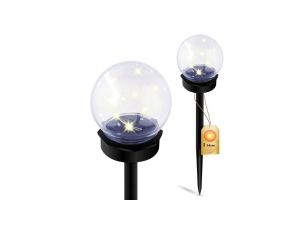 Lampa Solarna Ogrodowa LED 3000K IP44 10cm Ozdobna Wbijana Kula GLORIS LUMILED