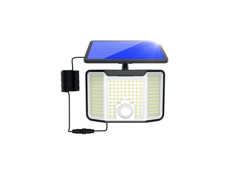 Naświetlacz Solarny Lampa Elewacyjna LED 6500K IP44 Czujnik Ruchu i Zmierzchu LENO LUMILED