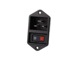 EC11.0021.001Złącze zasilające AC gniazdo męskie 16A 250VAC IEC 60320