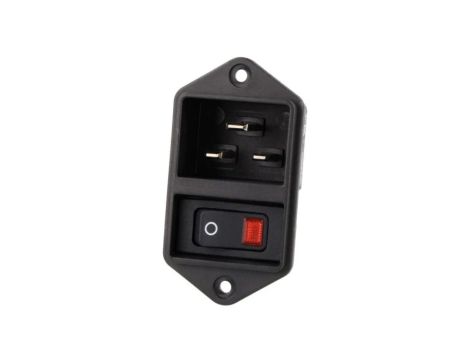 EC11.0021.001Złącze zasilające AC gniazdo męskie 16A 250VAC IEC 60320