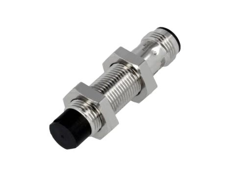 E2BM12KN08M1B2 Czujnik indukcyjny o zasięgu 08mm, konfiguracji wyjścia PNP / NC, napięciu zasilania 1030VDC, obudowie M12