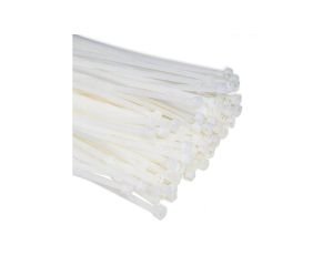 Opaska Zaciskowa Kablowa Mocna 2.5x150mm biała 100 sztuk Lumiled