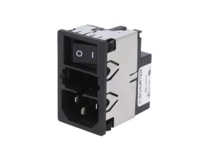 KMF1.1261.11Złącze zasilające AC gniazdo męskie 6A 250VAC IEC 60320 KMF