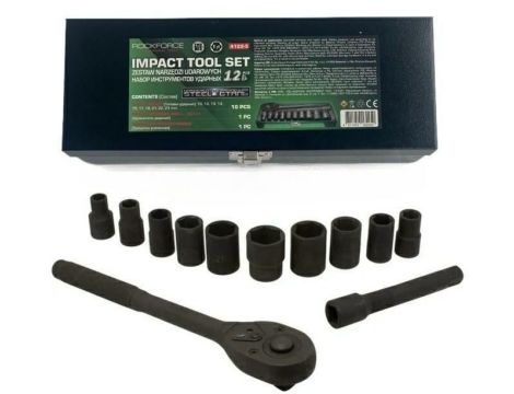 ROCKFORCE ZESTAW KLUCZY UDAR.12el. 1/2"  6KĄT. (10-24mm)