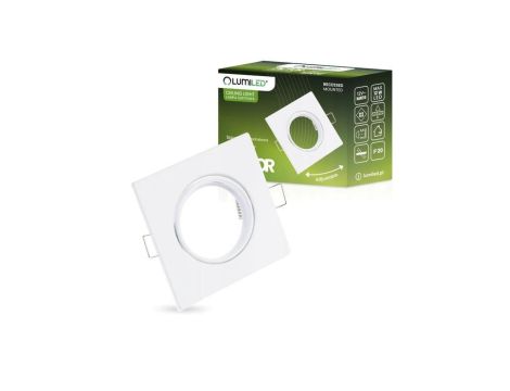 Oprawa HALOGENOWA Podtynkowa Ruchoma Kwadrat PICTOR Biała Blacha MR16 GU10