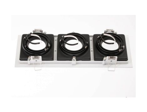 Oprawa GEMINUS Podtynkowa Ruchoma KWADRAT Biała 3x GU10