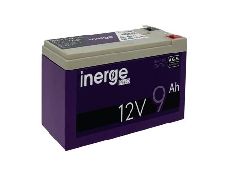 Akumulator VRLA AGM 12V 9Ah (żywotność 6-9lat) INERGE PRO IN-12-9-AL