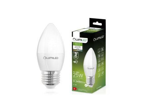 Żarówka LED E27 B35 2,5W = 25W 249lm 4000K Neutralna 180 LUMILED