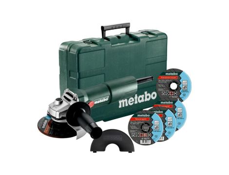 METABO SZLIFIERKA KĄT.125 W 750-125 SET +3 TARCZE WALIZKA