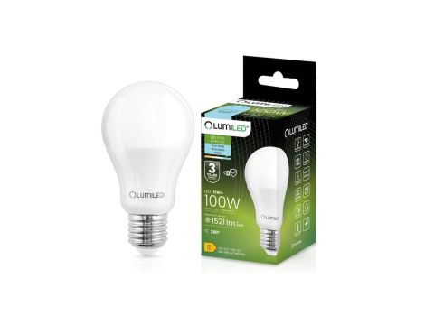 Żarówka LED E27 A60 13W = 100W 1521lm 6500K Zimna 260 LUMILED