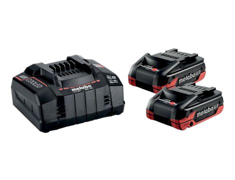 METABO AKUMULATOR 18V  4,0Ah LIHD XTREME 2szt. + ŁADOWARKA ASC 290